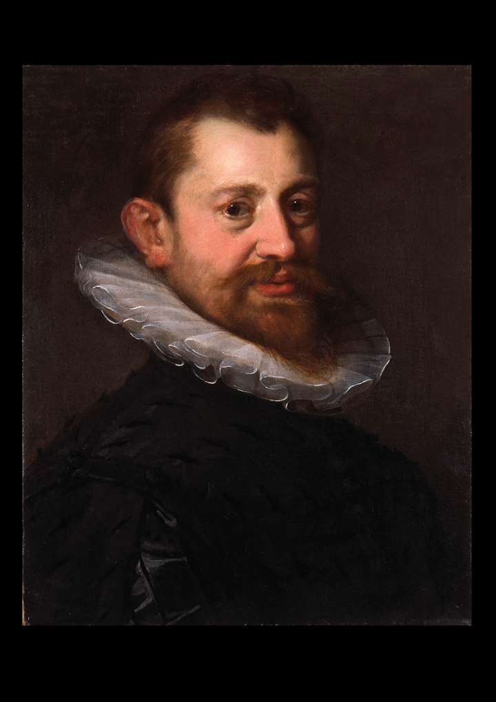 Portrait of Adriaen de Vries, wearing a white ruff and a black doublet, half length